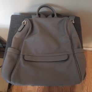 CLUCI Faux Leather Travel Backpack Grey NNT